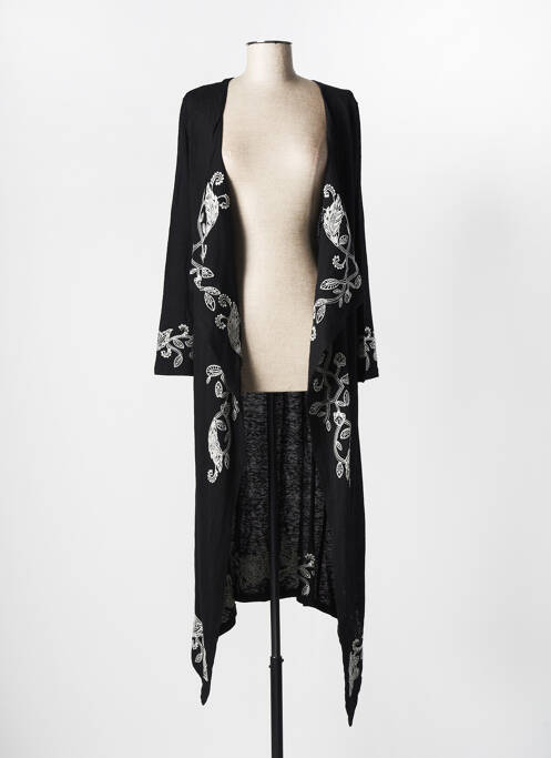 Gilet manches longues noir BSB pour femme