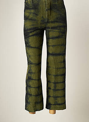 Pantalon 7/8 stretch taille normale vert CHARLIE JOE femme