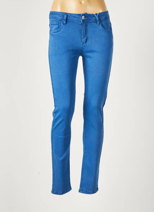 Pantalon droit bleu NORFY pour femme
