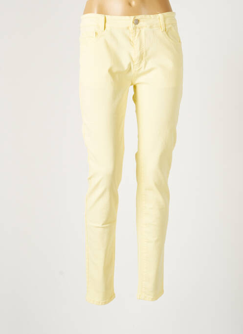 Pantalon droit jaune VOGGO pour femme