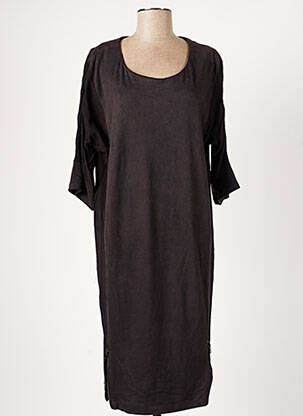 Robe mi-longue manches 3/4 manches 3/4 noir B.YOUNG femme