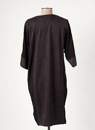 Robe mi-longue manches courtes manches courtes noir B.YOUNG femme