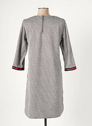 Robe courte manches 3/4 manches 3/4 gris C'EST BEAU LA VIE femme