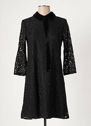 Robe courte manches 3/4 manches 3/4 noir RYUJEE femme