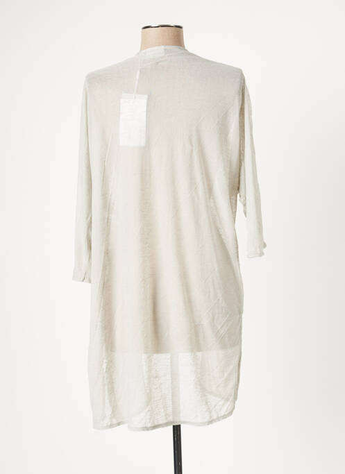 Gilet manches courtes gris ICHI pour femme