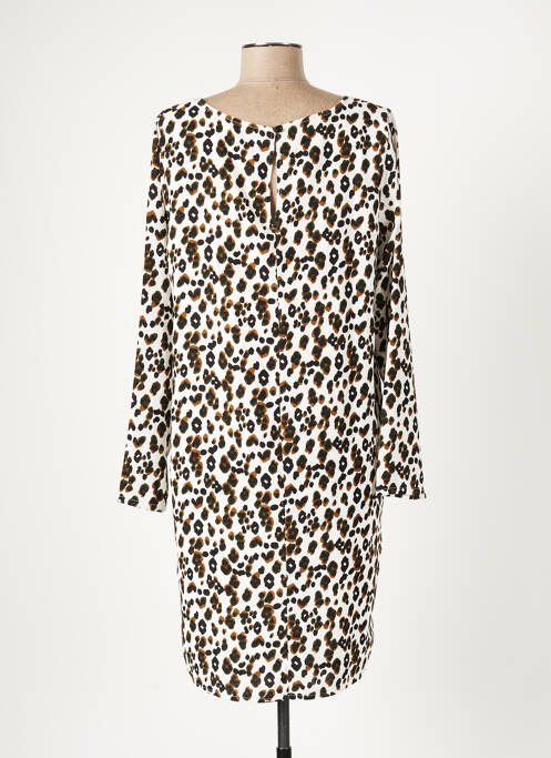 Robe mi-longue marron ICHI pour femme