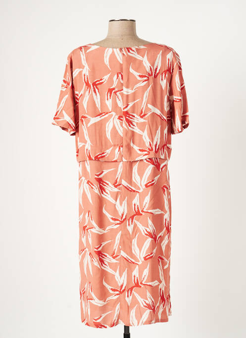 Robe mi-longue orange ICHI pour femme