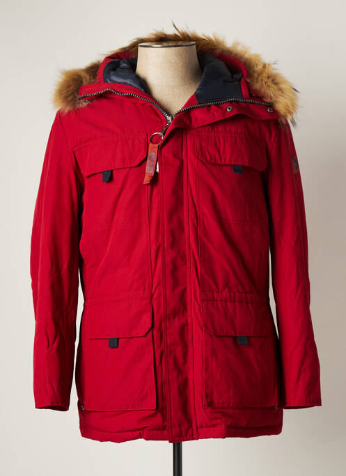 Parka rouge CASUAL SPIRIT pour homme