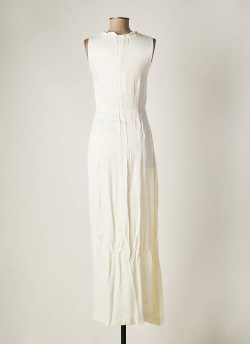 Robe longue beige ICHI pour femme