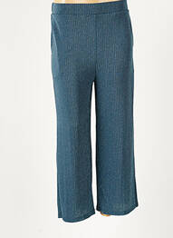 Pantalon large coupe fluide taille normale bleu ICHI femme