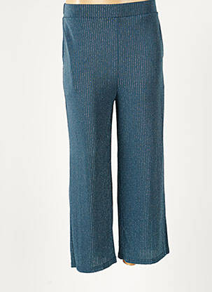 Pantalon large coupe fluide taille normale bleu ICHI femme