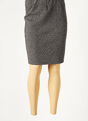 Jupe mi-longue stretch gris FRANSA femme