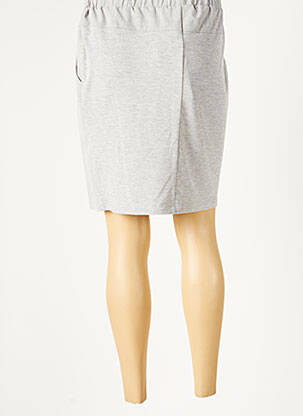 Jupe courte coupe droite gris B.YOUNG femme