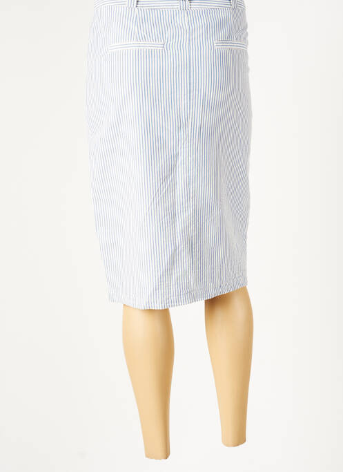 Jupe mi-longue bleu ICHI pour femme