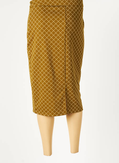 Jupe mi-longue vert ICHI pour femme