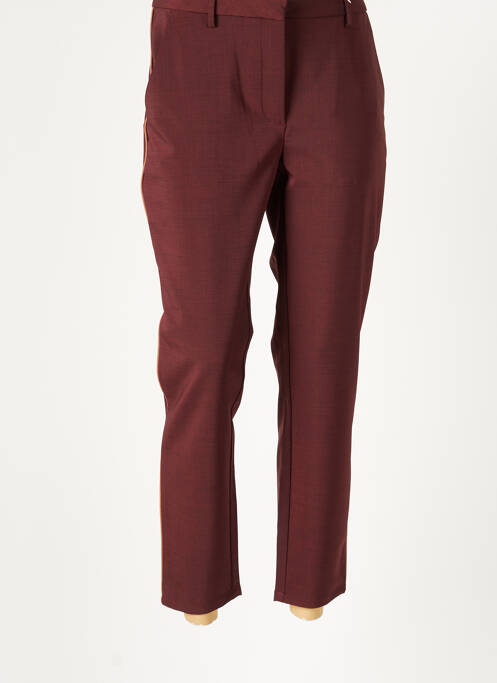 Pantalon chino rouge ICHI pour femme