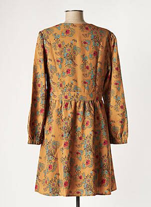 Robe courte manches longues manches longues marron THE KORNER femme