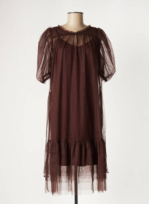 Robe mi-longue marron CREAM pour femme