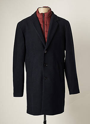 Manteau long bleu JACK & JONES pour homme
