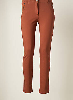Pantalon slim marron BRANDTEX pour femme
