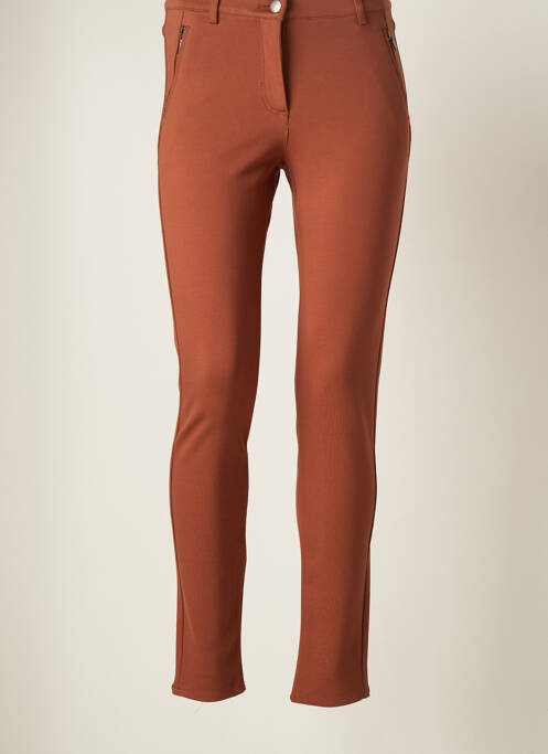 Pantalon slim marron BRANDTEX pour femme