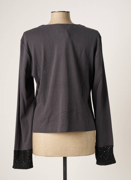 Gilet manches longues gris LS pour femme