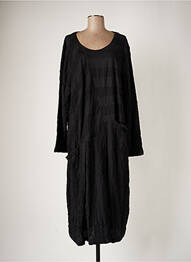 Robe longue manches longues manches longues noir KOKOMARINA femme