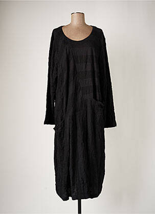Robe longue manches longues manches longues noir KOKOMARINA femme