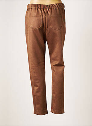 Pantalon slim taille élastique taille normale marron FRANCK ANNA femme