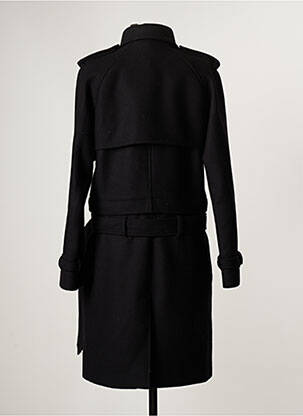 Manteau long coupe cintrée sans capuche noir BARBARA BUI femme