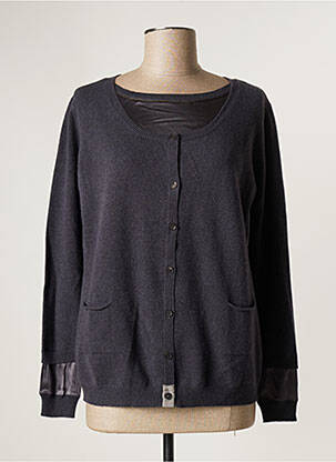 Gilet manches longues col rond gris FABIANA FILIPPI femme