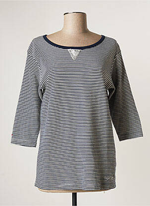 Pull coupe droite manches 3/4 bleu NAPAPIJRI femme