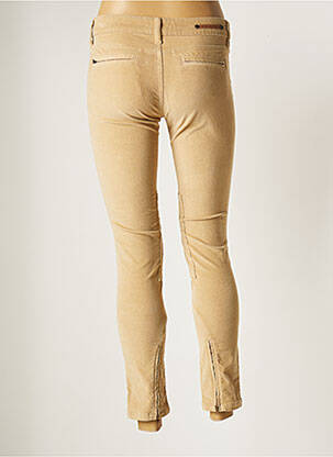 Pantalon 7/8 stretch taille basse beige CORLEONE femme