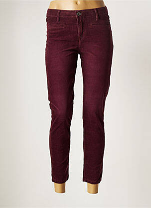 Pantalon 7/8 stretch taille normale rouge DENIM STUDIO femme