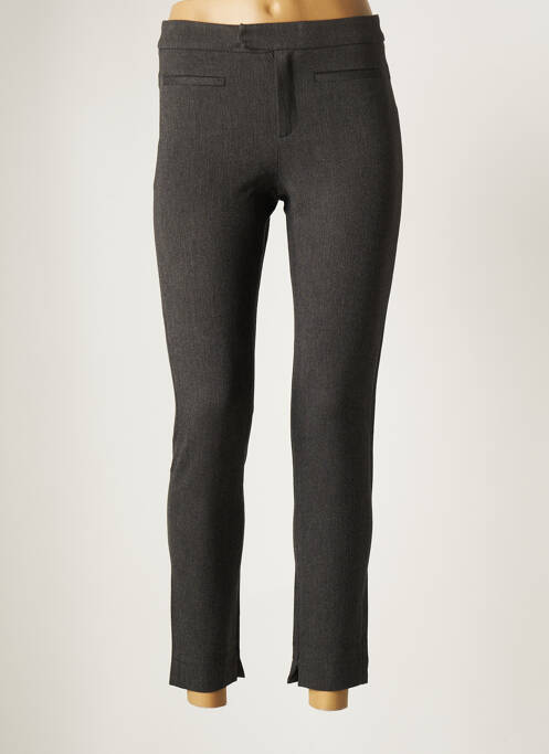 Pantalon 7/8 taille haute taille haute gris DENIM STUDIO femme