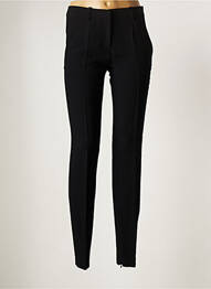 Pantalon chino fermeture zippée sous rabat avec crochet taille normale noir BARBARA BUI femme