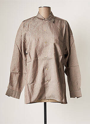 Chemisier imprimé fantaisie manches longues gris EQUIPMENT femme