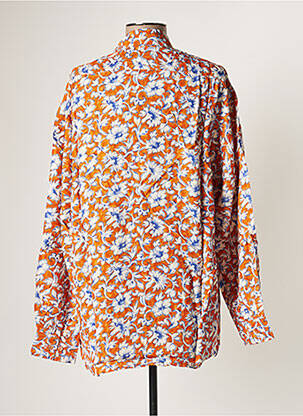 Chemisier imprimé fleurs manches longues orange EQUIPMENT femme