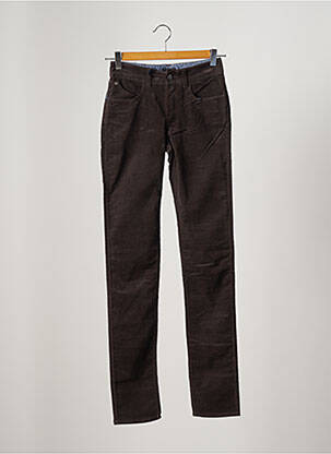Pantalon slim stretch taille normale marron ARMANI femme