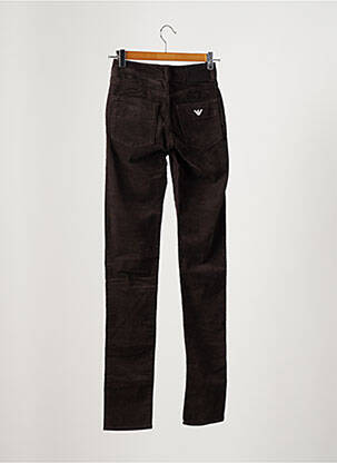 Pantalon slim stretch taille normale marron ARMANI femme