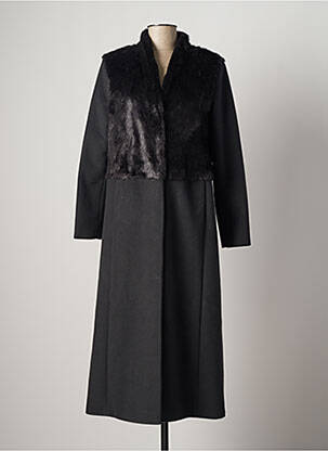 Manteau long noir CRISTINA BARROS pour femme