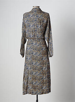 Robe mi-longue manches longues manches longues bleu STELLA FOREST femme