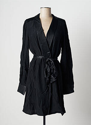 Robe courte manches longues manches longues noir SWILDENS femme