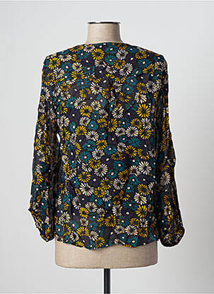 Chemisier imprimé fleurs manches longues bleu STELLA FOREST femme