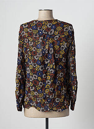 Chemisier imprimé fleurs manches longues noir STELLA FOREST femme