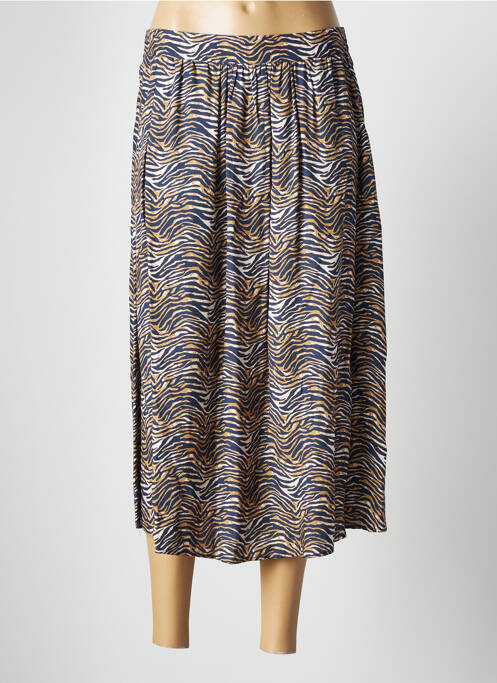 Jupe longue coupe droite bleu STELLA FOREST femme