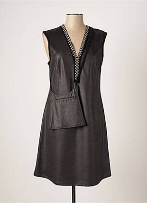 Robe mi-longue sans manche sans manche noir LO! LES FILLES femme