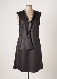 Robe mi-longue sans manche sans manche noir LO! LES FILLES femme