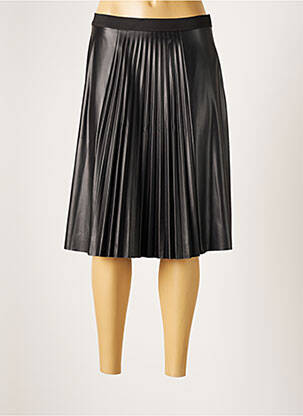Jupe mi-longue doublure textile noir COMMA, femme