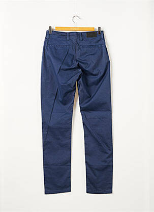 Pantalon chino tissage popeline taille normale bleu IZAC homme